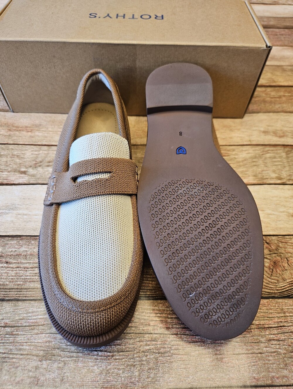 Rothy's The Penny Loafer shoes in the Cortado colorway. - Picture 8 of 9
